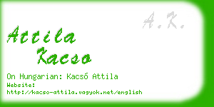 attila kacso business card